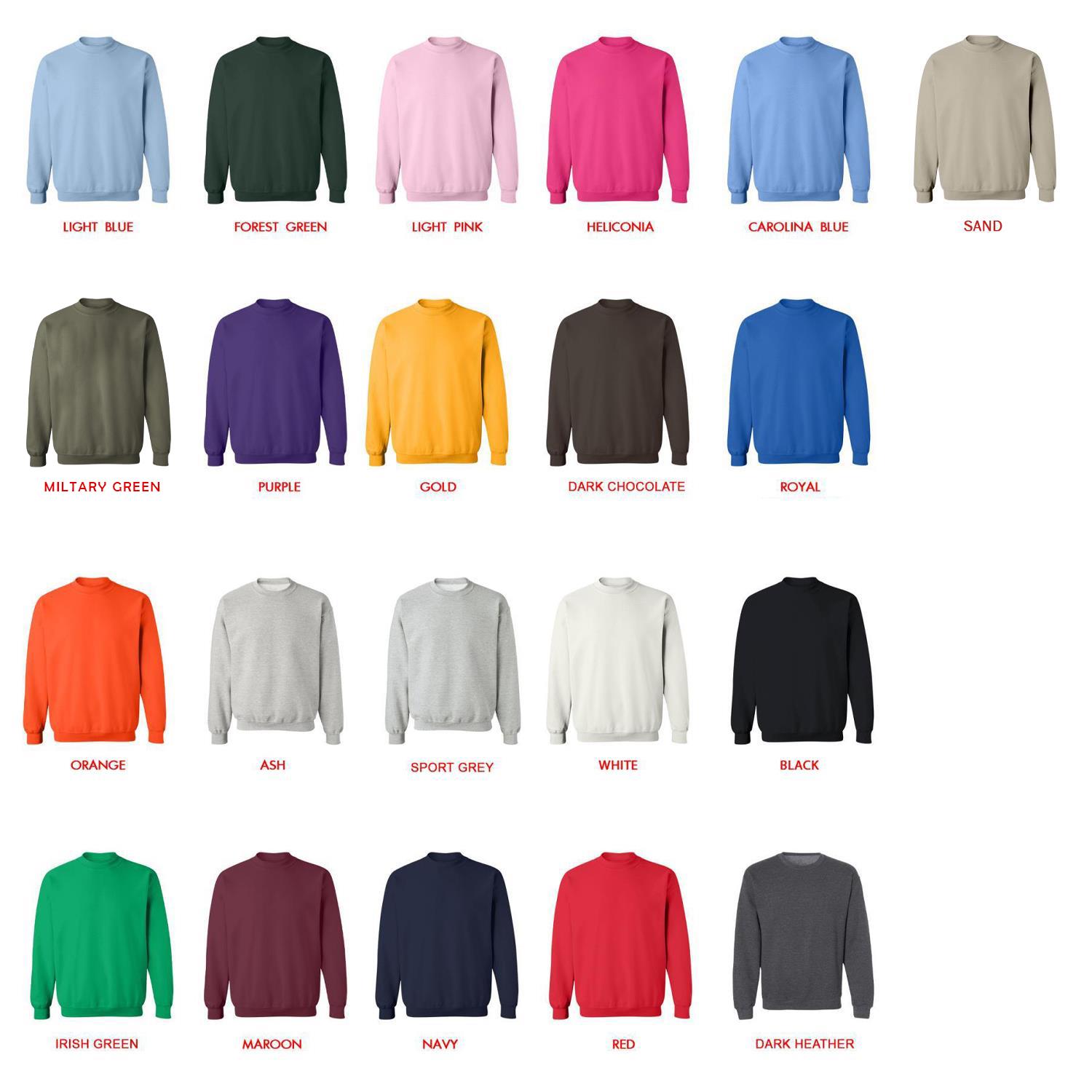 sweatshirt color chart - Sword Art Online Shop